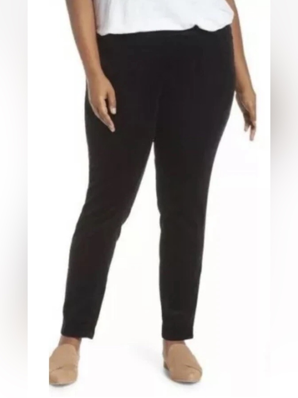 NWT Eileen Fisher Organic Cotton Tencel Corduroy Jegging Black Sz XL - Picture 10 of 10